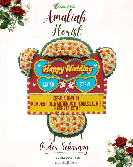Papan Bunga Pernikahan Cianaga